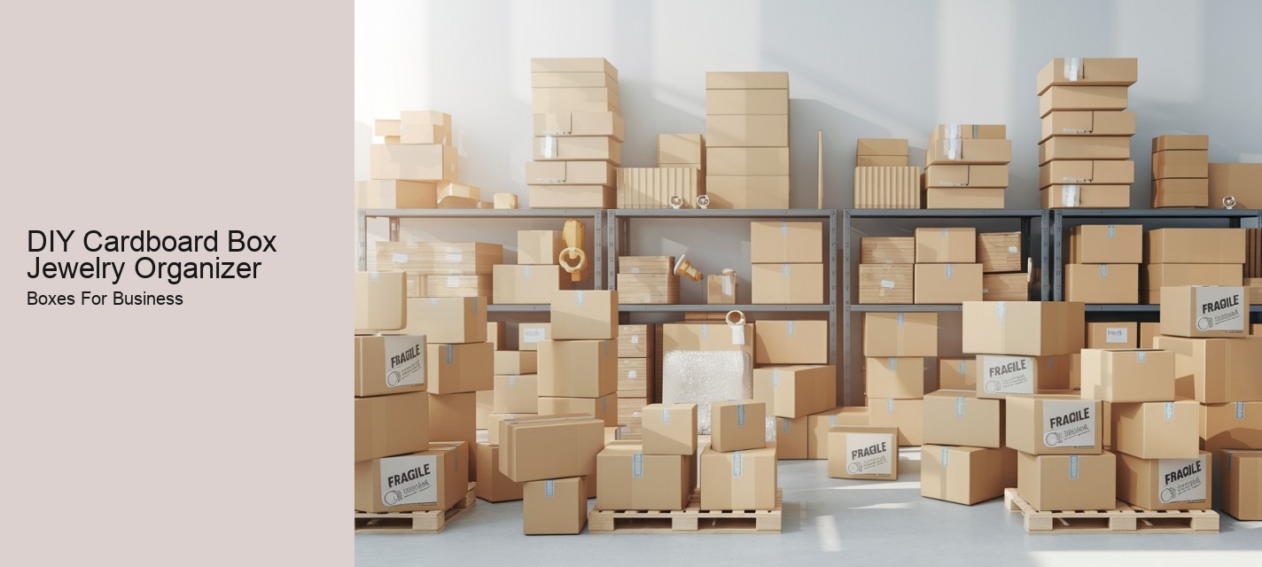 DIY Cardboard Box Jewelry Organizer