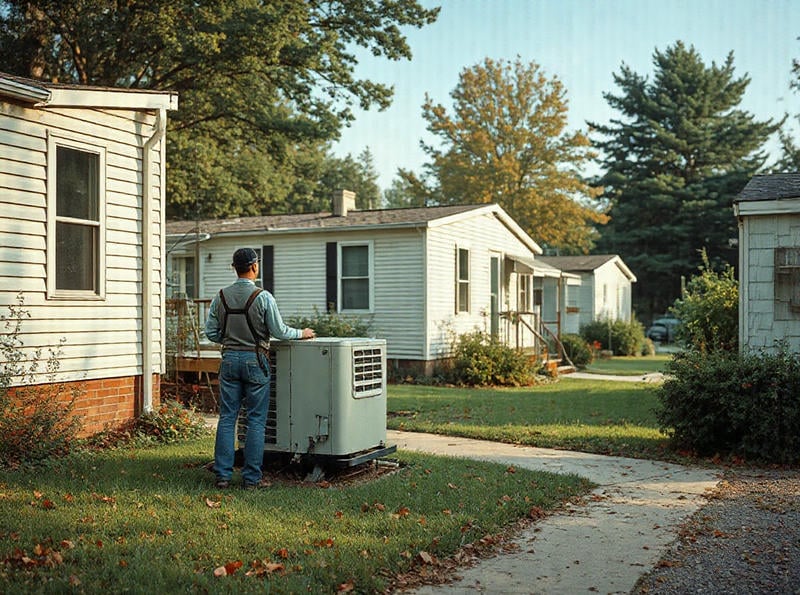 Planning HVAC installations in tight mobile home crawl spaces