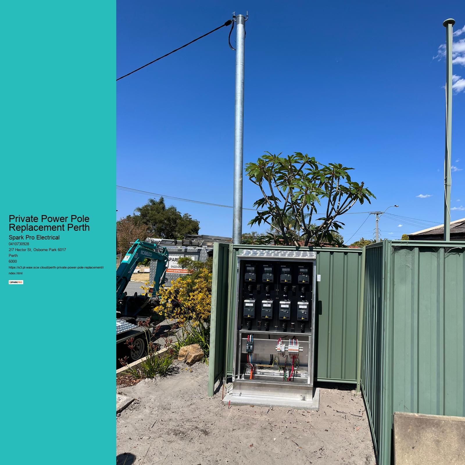 Private Power Pole Replacement Perth