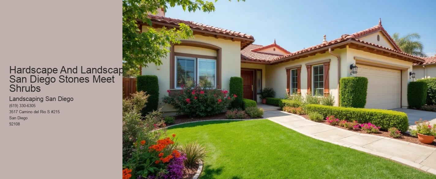 Hardscape And Landscape San Diego Stones Meet Shrubs