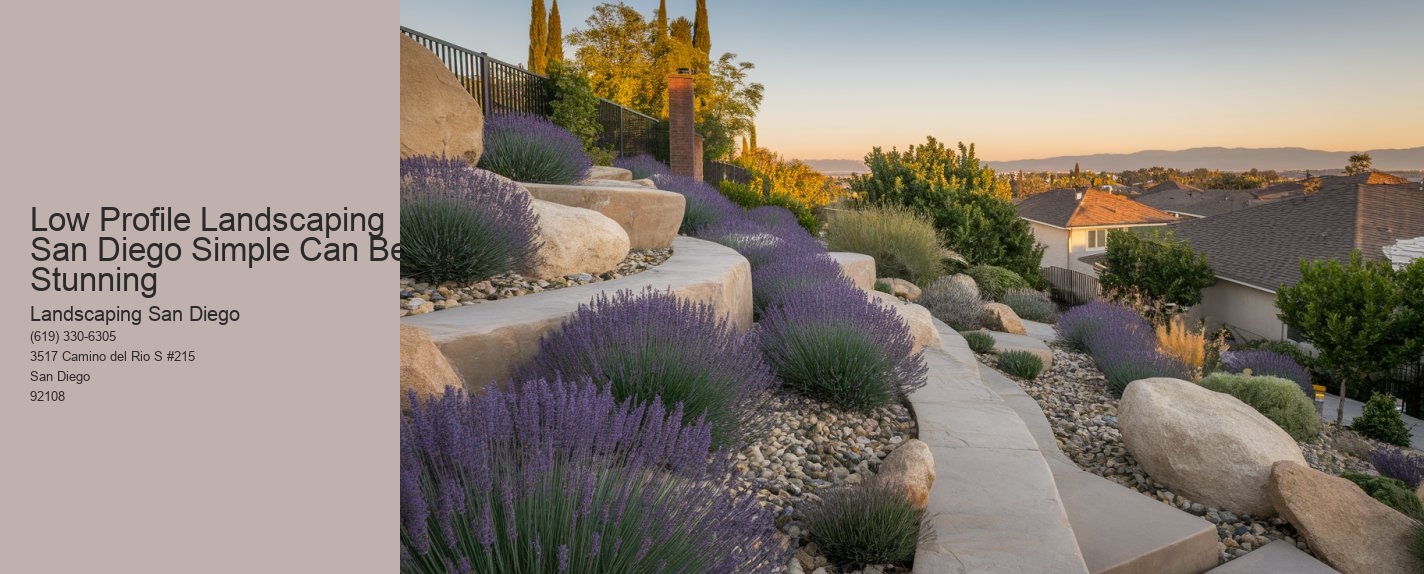 Low Profile Landscaping San Diego Simple Can Be Stunning