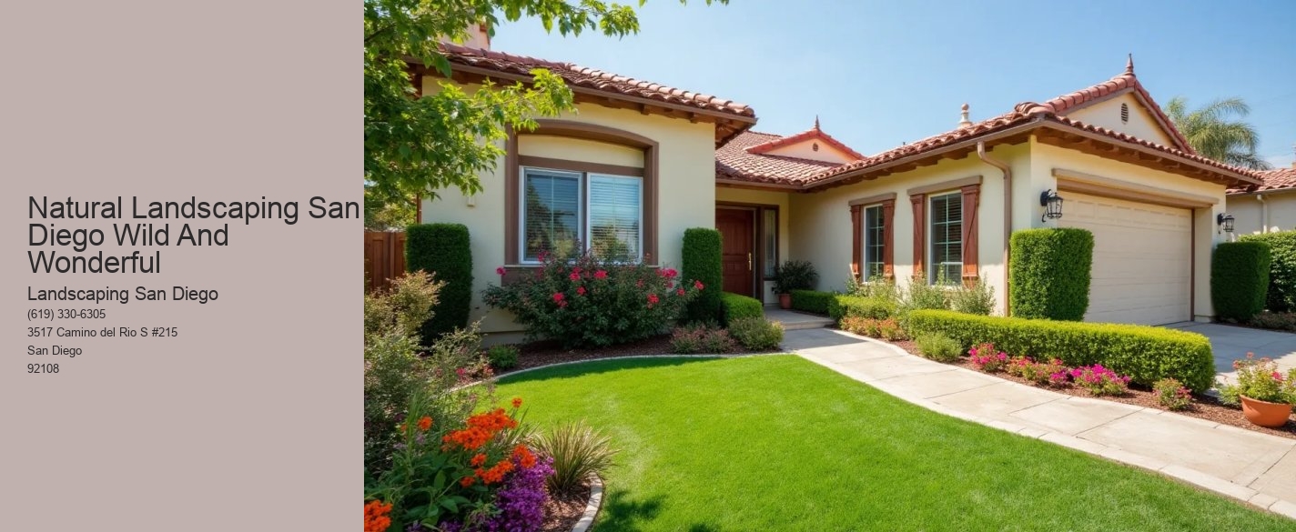 Natural Landscaping San Diego Wild And Wonderful