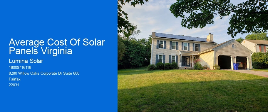 Average Cost Of Solar Panels Virginia