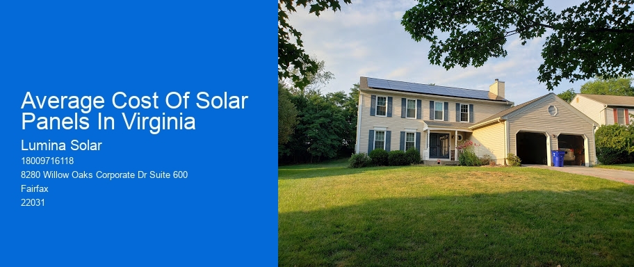 Average Cost Of Solar Panels In Virginia