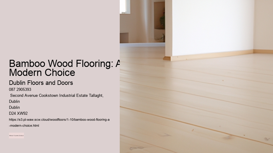 Bamboo Wood Flooring: A Modern Choice